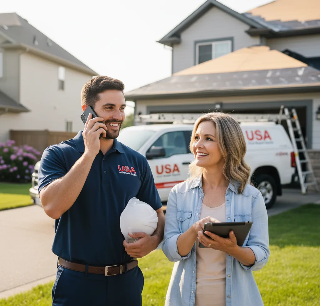 USA Roof Repair Experts customer support in Kiel